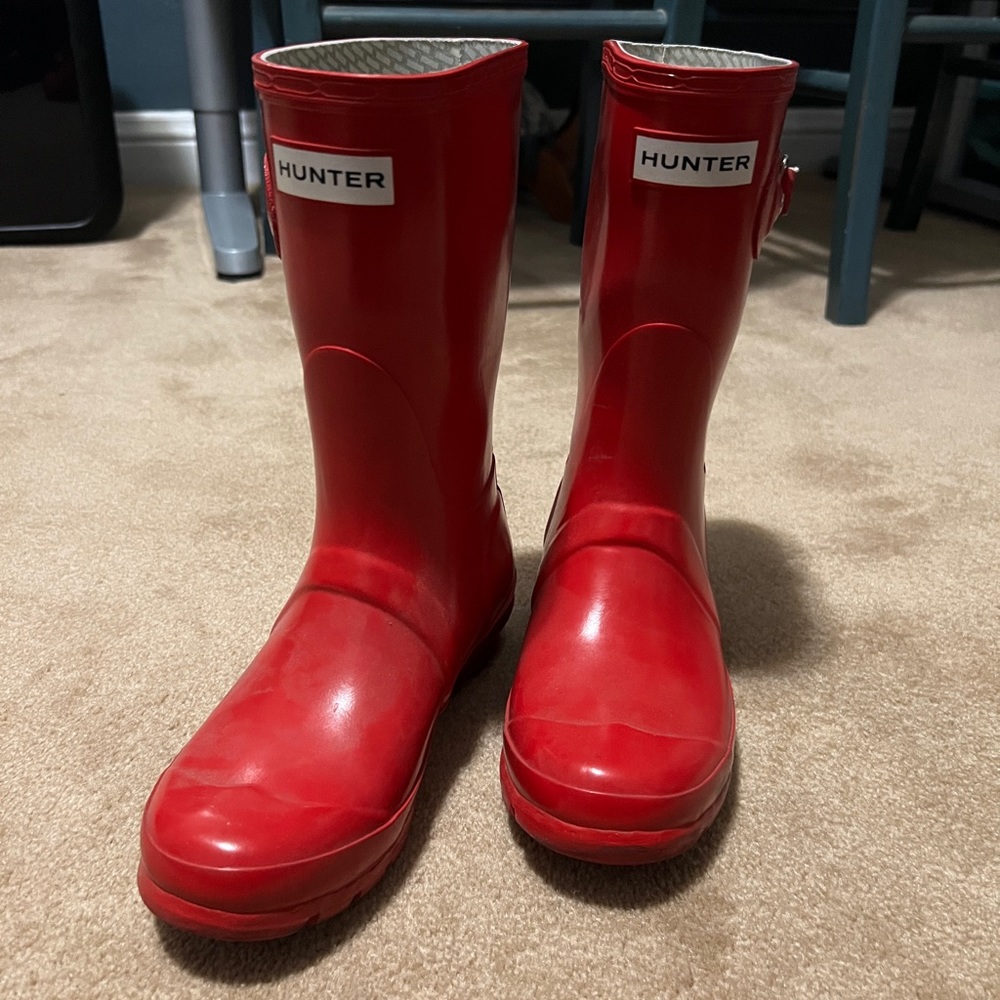 HUNTER 'Original Short' Gloss Rain Boot